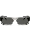 Versace Wraparound-frame Sunglasses In Grey