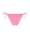 Versace X Dua Lipa Allover Towel Bikini Bottoms In Pink