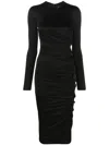 Versace X Dua Lipa Cut-out Midi Dress In Black