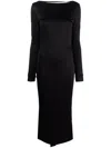 Versace X Dua Lipa Knotted Backless Dress In Black