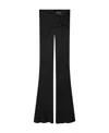 Versace X Dua Lipa Knotted Flared Trousers In Black