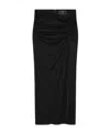 Versace X Dua Lipa Knotted Midi Skirt In Black