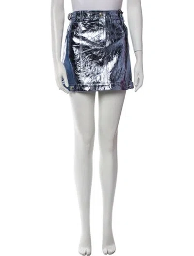 Pre-owned Versace X Dua Lipa Leather Mini Skirt