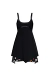 Versace X Dua Lipa Butterflies Minidress In Nero