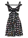 Versace Dua Lipa La Vacanza Runway Butterfly Harness Dress In Schwarz