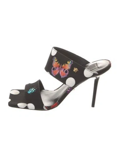 Pre-owned Versace X Dua Lipa Printed Slides In Black