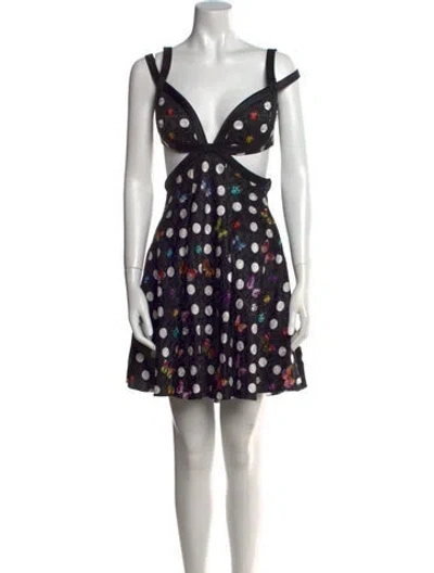 Pre-owned Versace X Dua Lipa Silk Mini Dress W/ Tags In Black