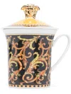 Versace X Rosenthal Barocco Porcelain Mug In Black