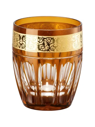 Versace X Rosenthal Gala Prestige Cobalt Scroll Band Tumbler In Brown