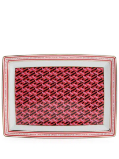 Versace X Rosenthal La Greca Servierplatte 18cm In Rot