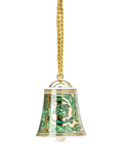 Versace X Rosenthal Medusa Garland Bell (7cm X 6cm) In Grün