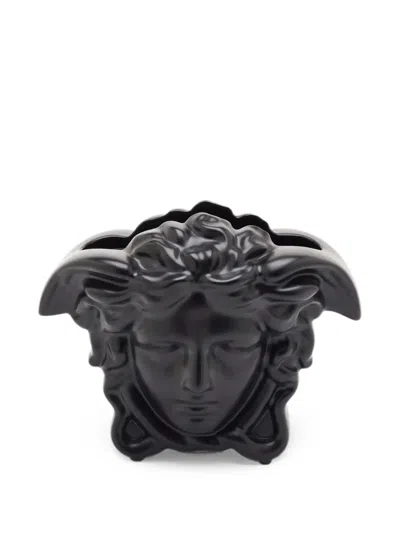 Pre-owned Versace X Rosenthal Medusa Grande Vase In 黑色