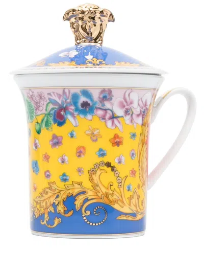 Versace X Rosenthal Primavera Porcelain Mug In Blue