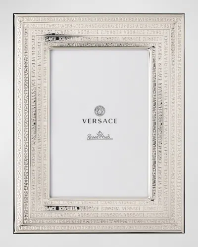 Versace X Rosenthal Vhf11 Picture Frame, 4" X 6" In Silver