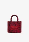 Versace Xs Barocco Athena Tote Bag In Red