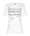 Versace Yang Mi's Logo T-shirt With Round Collar In White