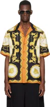 Versace Printed Silk Twill Regular Shirt In Multi