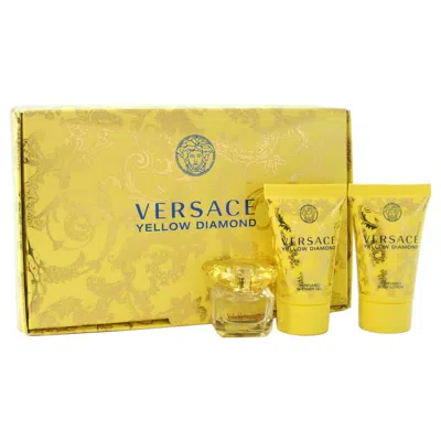 Versace Yellow Diamond By  For Women - 3 Pc Mini Gift Set 0.17oz Edt Splash In Transparent