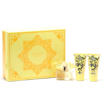 Versace Yellow Diamond Set - 1.7 oz Edt Spray/ 1.7 oz Shower Gel/ 1.7 oz Body Lotion (hard Box)