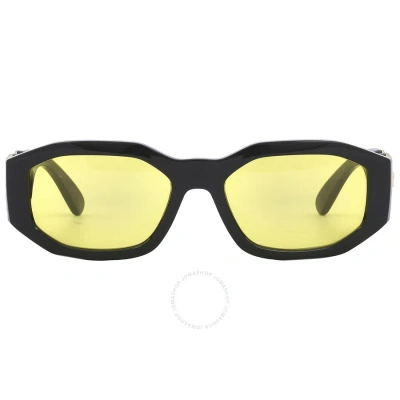 Versace Black Medusa Biggie Sunglasses In Black / Yellow