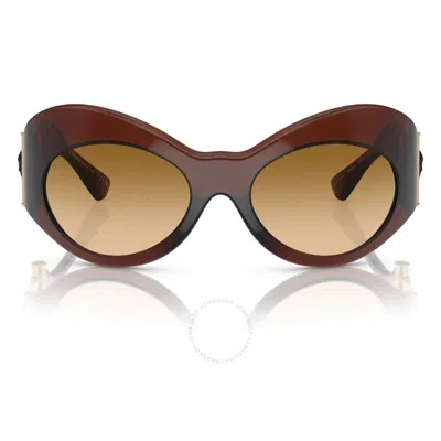 Versace Yellow Gradient Brown Irregular Ladies Sunglasses Ve4462 54462l 58 In Burgundy