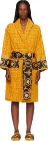 Versace Baroque Robe In Orange