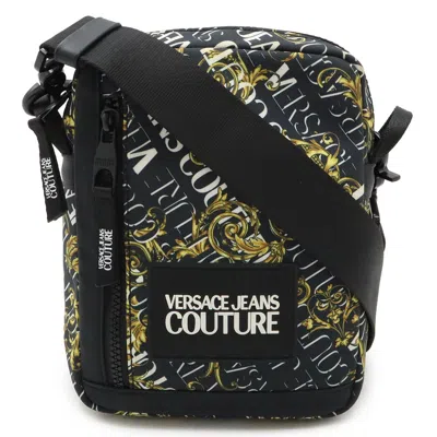 Pre-owned Versace Yellow Nylon Leather Pochette Shoulder Bag () In Multi