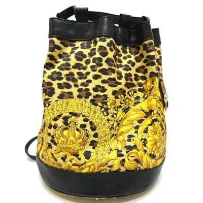 Pre-owned Versace Yellow Pvc Leather Shoulder Bag () In Multi