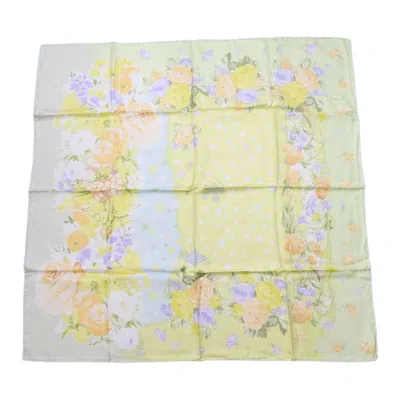 Pre-owned Versace Yellow Silk Scarf () In Multi