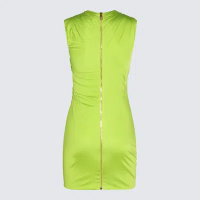 Versace Yellow Viscose Dress In Green