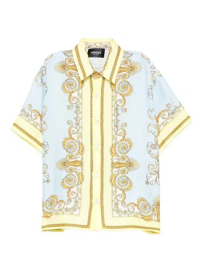 Versace Young Kids' Shirt In Blue