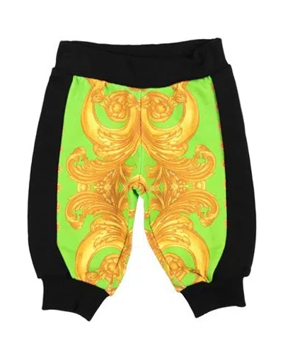 Versace Young Babies'  Newborn Boy Pants Black Size 3 Cotton, Elastane