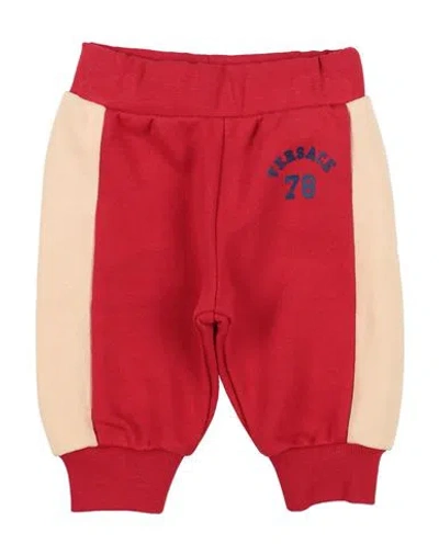 Versace Young Babies'  Newborn Boy Pants Red Size 3 Cotton