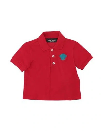 Versace Young Babies'  Newborn Boy Polo Shirt Red Size 3 Cotton, Viscose