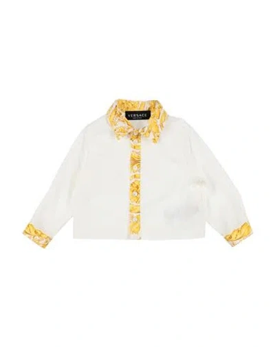 Versace Young Babies'  Newborn Boy Shirt White Size 3 Cotton