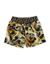 Versace Young Newborn Boy Shorts & Bermuda Shorts Black Size 3 Cotton, Polyester, Elastane, Polyamid In Black