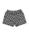 Versace Young Newborn Boy Shorts & Bermuda Shorts Grey Size 3 Cotton, Elastane, Polyamide, Polyester In Grey