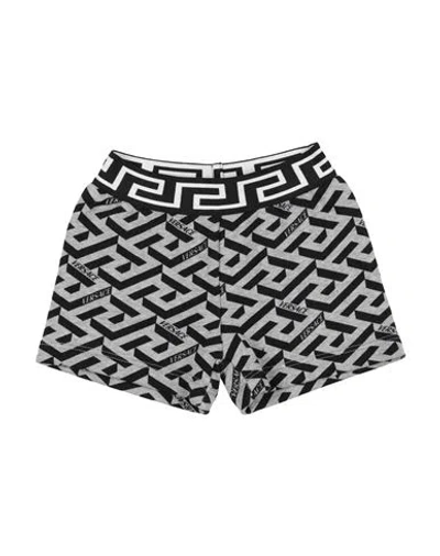 Versace Young Babies'  Newborn Boy Shorts & Bermuda Shorts Grey Size 3 Cotton, Elastane, Polyamide, Polyester