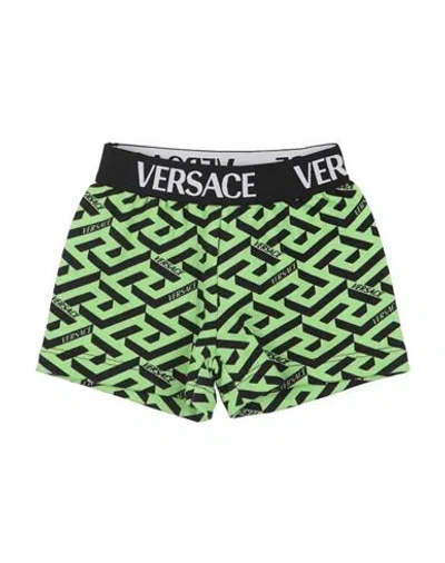 Versace Young Babies'  Newborn Boy Shorts & Bermuda Shorts Light Green Size 3 Cotton, Polyester, Elastane, Po