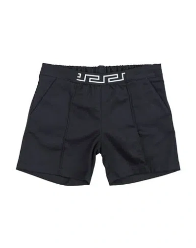 Versace Young Babies'  Newborn Boy Shorts & Bermuda Shorts Midnight Blue Size 3 Cotton, Polyester, Polyamide, In Black