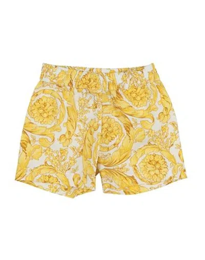 Versace Young Babies'  Newborn Boy Shorts & Bermuda Shorts Yellow Size 3 Cotton