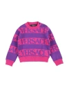 Versace Young Babies'  Newborn Boy Sweater Dark Purple Size 3 Virgin Wool