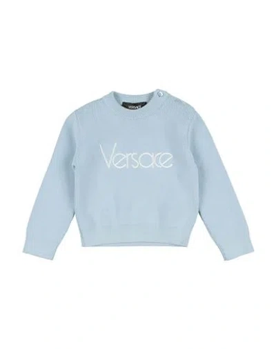 Versace Young Babies'  Newborn Boy Sweater Sky Blue Size 3 Cotton, Viscose