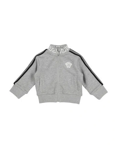 Versace Young Babies'  Newborn Boy Sweatshirt Grey Size 3 Cotton In Gray