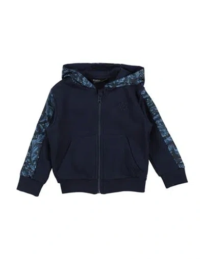 Versace Young Babies'  Newborn Boy Sweatshirt Navy Size 3 Cotton, Polyester In Blue
