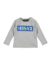 Versace Young Newborn Boy T-shirt Grey Size 3 Cotton In Grey