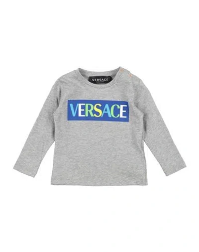 Versace Young Babies'  Newborn Boy T-shirt Grey Size 3 Cotton