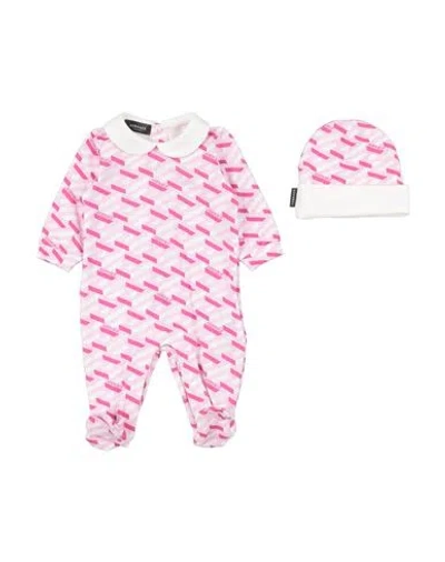 Versace Young Newborn Girl Baby Accessories Set Pink Size 0 Cotton, Elastane