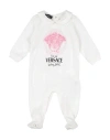 VERSACE YOUNG VERSACE YOUNG NEWBORN GIRL BABY JUMPSUITS & OVERALLS OFF WHITE SIZE 0 COTTON, ELASTANE