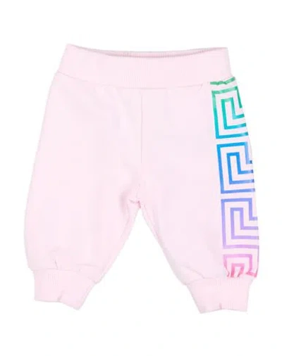 Versace Young Babies'  Newborn Girl Pants Light Pink Size 3 Cotton, Elastane